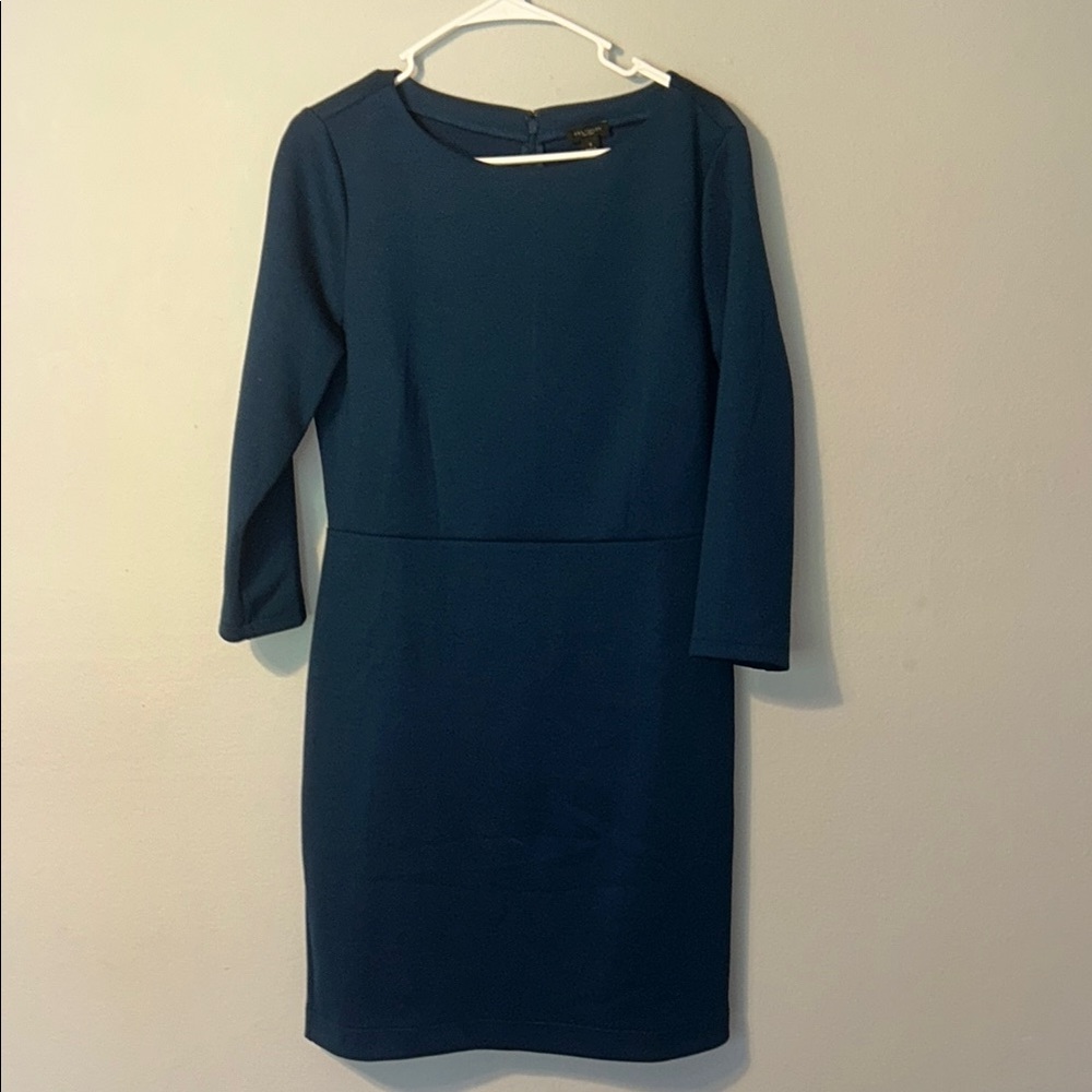 Ann Taylor Factory Teal Shift Dress Size 10
